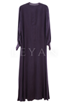 Defrina Basic Qupra Elbise-LYN04681 Mürdüm