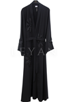 Orhan Store İşlemeli Abaya Takım-LYN04683 Siyah