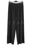 Sentez Doha Yanları Nervürlü Pantolon-LYN04685 Siyah