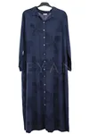 Çiçek Desenli Elbise- LYN04689 Lacivert