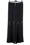 Sentez Arkası Lastikli Pantolon-LYN04694 Siyah