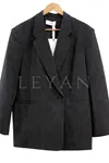 Levidor Taşlı Blazer Ceket-LYN04696 Siyah