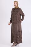 Qupra Elbise-LYN04708 Kahve