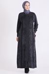 Qupra Detaylı Ferace-LYN04707 Siyah