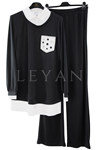 Orhan Store Gömlek Detaylı Takım-LYN04719 Siyah