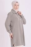 Behrem Yakası Çıtçıtlı Tunik-LYN04729 Çağla