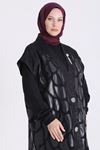Behrem Deri Yelekli Üçlü Takım-LYN04725 Siyah