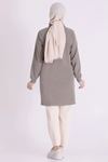 Behrem Yakası Çıtçıtlı Tunik-LYN04729 Çağla