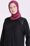 Behrem Derili Fileli Tunik-LYN04732 Siyah
