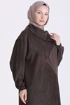Behrem Kadife Detaylı Tunik-LYN04734 Kahve