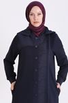 Behrem Brokar Detaylı Ferace-LYN04750 Lacivert