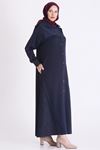 Behrem Brokar Detaylı Ferace-LYN04750 Lacivert