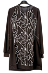 Orhan Store Desenli Tunik-LYN04751 Kahve