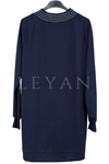 Orhan Store Desenli Tunik-LYN04751 Lacivert