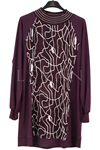Orhan Store Desenli Tunik-LYN04751 Bordo