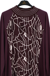 Orhan Store Desenli Tunik-LYN04751 Bordo