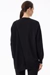 Tığ Triko Örgü Detaylı Rayon Tunik-LYN04764 Siyah