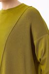 Tığ Triko Örgü Detaylı Rayon Tunik-LYN04764 Olive