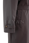Çıtçıt detaylı Trenckot-LYN04776 Kahve