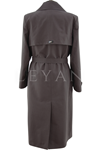 Çıtçıt detaylı Trenckot-LYN04776 Kahve