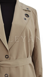 Kuşgözü Detaylı Trençkot-LYN04777 Camel