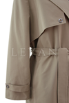 Kuşgözü Detaylı Trençkot-LYN04777 Camel