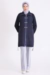 Behrem Brokar Detaylı Kap-LYN04791 Lacivert
