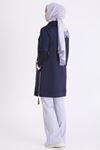 Behrem Brokar Detaylı Kap-LYN04791 Lacivert