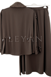 Müsemma Burçin Takım-LYN04795 Kahve